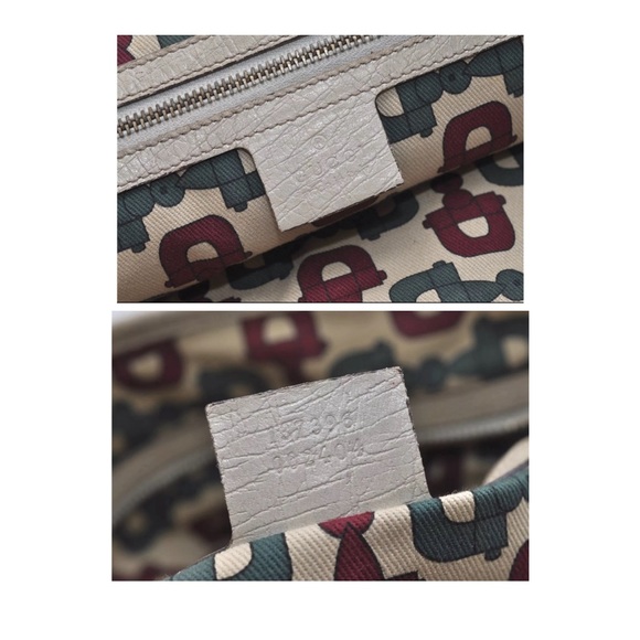 GUCCI Web Sherry Line Tote Bag GG Canvas Leather 137396 Brown 1852J - Picture 7 of 9